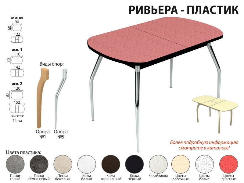 стол обеденный ривьера пластик в Чебоксарах