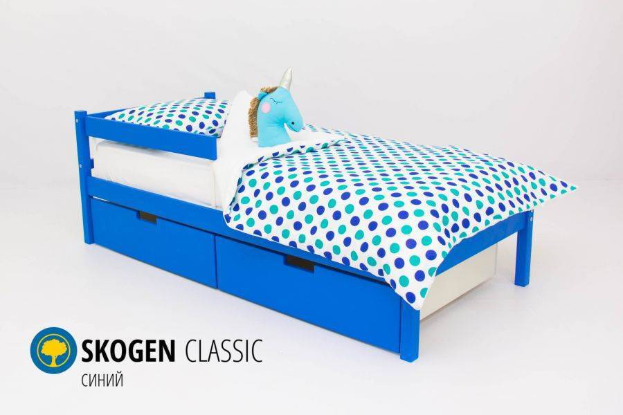 детская кровать skogen classic синий в Чебоксарах