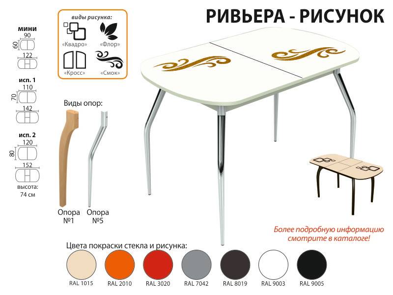 стол обеденный ривьера рисунок в Чебоксарах