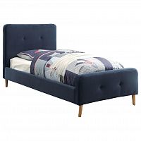 кровать button tufted flannelette navy 140х200 в Чебоксарах