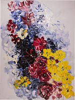 картина маслом красочные розы 90*120 см. в Чебоксарах