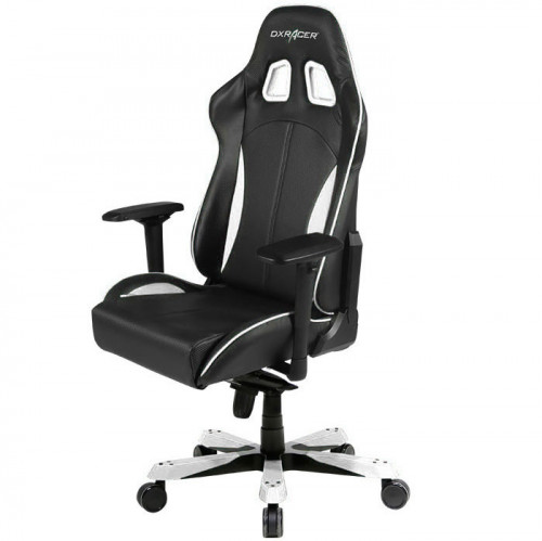 кресло геймерское dxracer king ks57 черно-белое в Чебоксарах