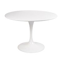 стол eero saarinen style tulip table mdf d100 глянцевый белый в Чебоксарах