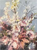 картина маслом красивые цветы 90*120 см. в Чебоксарах