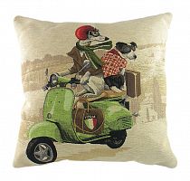 подушка с картинкой scooter dogs green в Чебоксарах