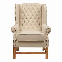 кресло мягкое с ушами french provincial armchair бежевое в Чебоксарах