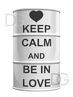 декоративная бочка keep calm and be in love m в Чебоксарах