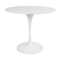 стол eero saarinen style tulip table mdf белый d90 глянцевый в Чебоксарах