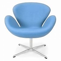 кресло swan chair голубое в Чебоксарах