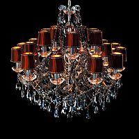 люстра md09045-15a от illuminati коричневая/ хром/дымчатая в Чебоксарах