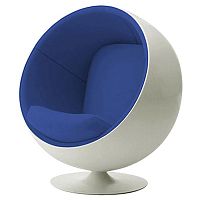 детское кресло eero ball chair бело-синее в Чебоксарах