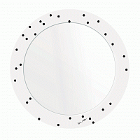 зеркало с рисунком белое круглое черные точки pois в Чебоксарах