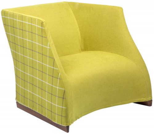 кресло vivienne armchair yellow checkerboard в Чебоксарах