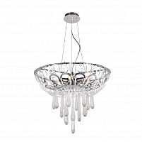 подвесная люстра crystal lux dorotea sp5 d450 chrome прозрачная в Чебоксарах