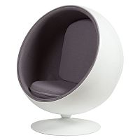 кресло eero ball chair серое в Чебоксарах