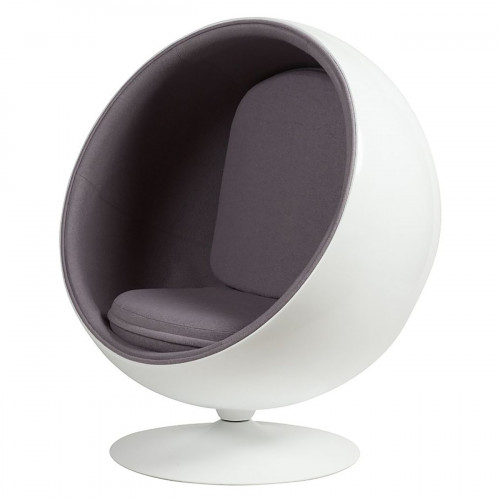 кресло eero ball chair серое в Чебоксарах