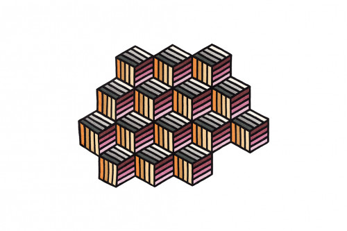 ковер parquet hexagon orange 305x188 от gan в Чебоксарах