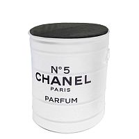 декоративная бочка- пуф chanel №5 white m в Чебоксарах