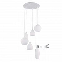 подвесная люстра ideal lux soft sp6 bianco в Чебоксарах