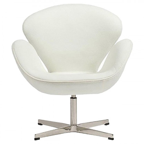 кресло swan chair кашемир белое в Чебоксарах