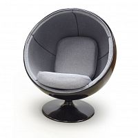 кресло ball chair черно-серое в Чебоксарах