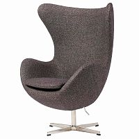 кресло egg chair серое в Чебоксарах