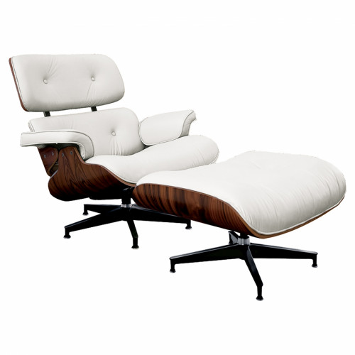 кресло lounge chair & ottoman белое в Чебоксарах