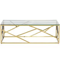 стол журнальный h-bridge gold 120*60*40см золотой в Чебоксарах