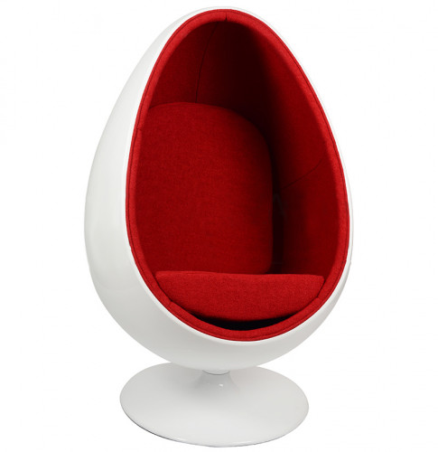 кресло ovalia egg style chair красное в Чебоксарах