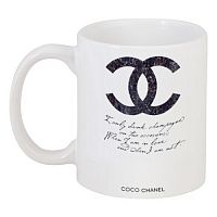 кружка с рисунком drink champagne. coco chanel в Чебоксарах