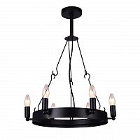 дизайнерская подвесная люстра arte lamp bastiglia a8811sp-6bk черная в Чебоксарах