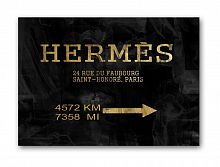 постер hermes без рамки, черный, а4 в Чебоксарах