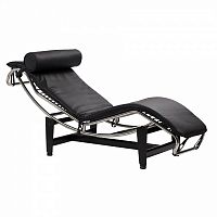 шезлонг chaise longue lc4 черный в Чебоксарах