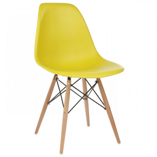 стул деревянный eames pc-015 yellow в Чебоксарах