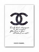 постер drink champagne. coco chanel а3 в Чебоксарах