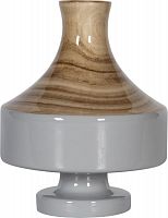 ваза настольная rustic chic vase wood grey в Чебоксарах