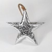 игрушка на елку звезда серебряная snow star, 15х15х2,5 см в Чебоксарах