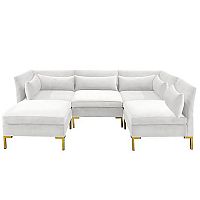 диван zara sectional угловой белый в Чебоксарах