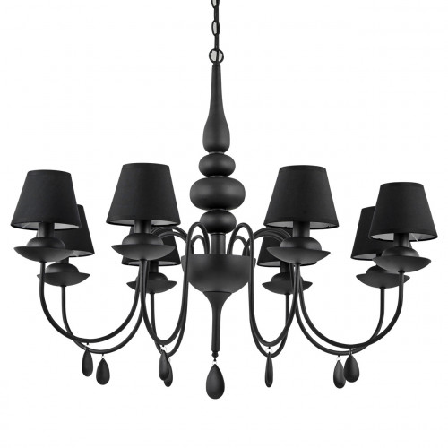 подвесная люстра ideal lux blanche sp8 nero в Чебоксарах