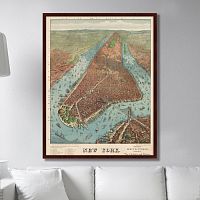 картина: antique map of new york city, 1879г. в Чебоксарах