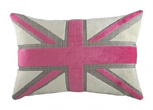 подушка с британским флагом pink velvet в Чебоксарах