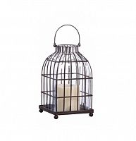 подсвечник-фонарь металлический клетка bird in cage ii, 22 см в Чебоксарах