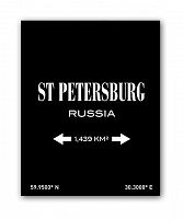 постер st.petersburg а4 (черный) в Чебоксарах