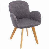 стул деревянный стул asia wooden legs / grey fabric в Чебоксарах