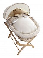 колыбель-переноска premium moses basket натуральная, кремовое белье в Чебоксарах