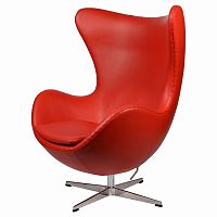 кресло arne jacobsen style egg chair красное в Чебоксарах