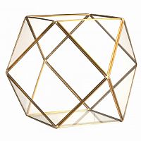 флорариум стеклянный с золотом в винтажном стиле crystal shape в Чебоксарах