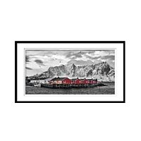 постер red houses on lofoten разноцветный в Чебоксарах