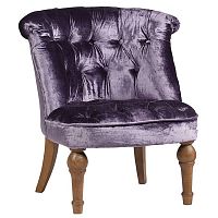 кресло sophie tufted slipper chair вельвет фиолетовое в Чебоксарах