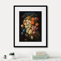 картина: a festoon of fruit hanging from a blue ribbon, 1671г. в Чебоксарах